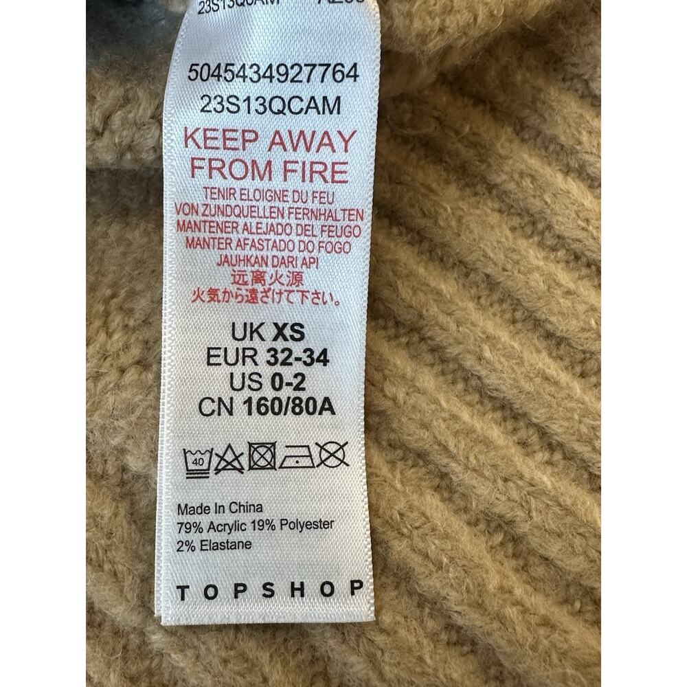 Topshop Women's Colorblock Knit Pullover Oversize Sweater Size 2 2508 - Picture 5 of 5